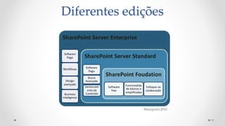 Sharepoint 2010
15
Diferentes edições
 