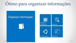 Footer Text 5
Ótimo para organizar informações
 