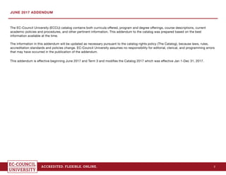 Ec-Council University June 2017- Addendum | PPT