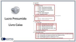 Lucro Presumido
Livro Caixa
164
 