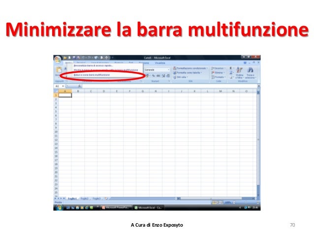 La Scheda Home è Composta Da Cinque Gruppi Di Comandi: EXCEL - TUTTI i MENU e i GRUPPI di COMANDI