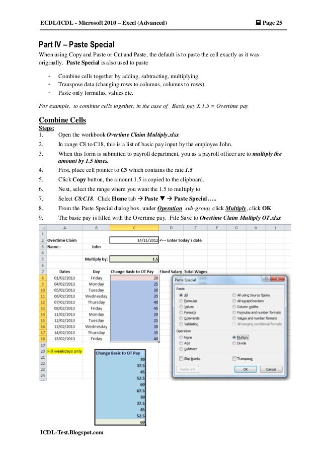 ECDL / ICDL Advanced Excel 2010 - Tutorial. A high level certificati…