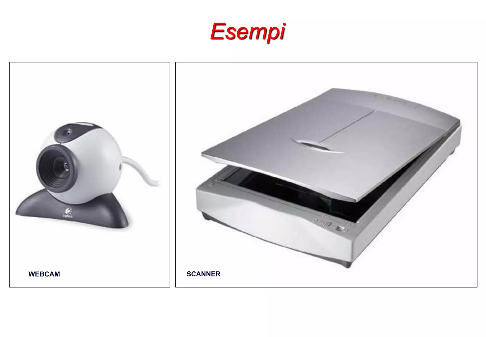 Esempi
WEBCAM SCANNER
 