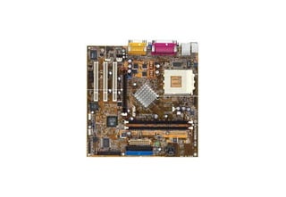 CONNETTORI PER
SCHEDE DI ESPANSIONE
PORTE DI ESPANSIONE
CPU
DISSIPATORE DI CALORE
MEMORIA RAM
CONNETTORE SCHEDA
VIDEO AGP
COLLEGAMENTO AL
DISCO RIGIDO
 