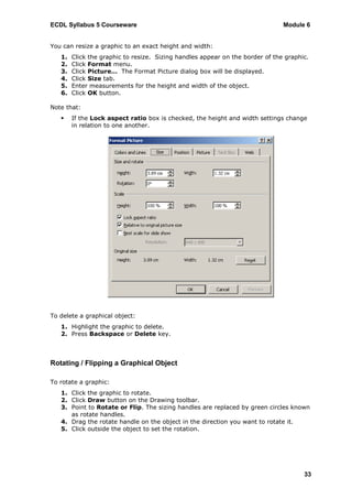 Ecdl v5 module 6 print | PDF