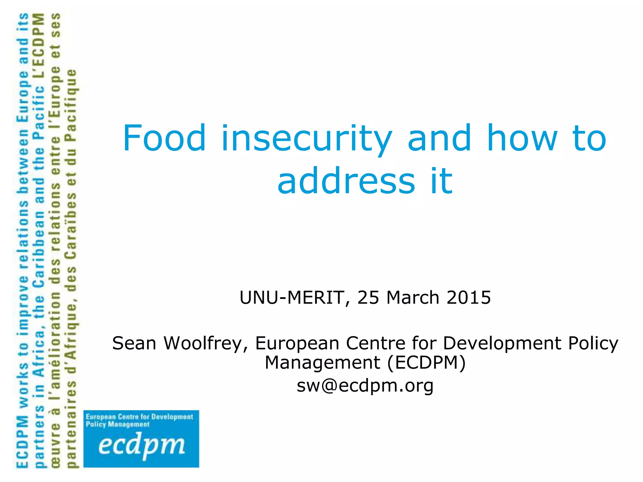 Food Insecurity and How to Address it PPT