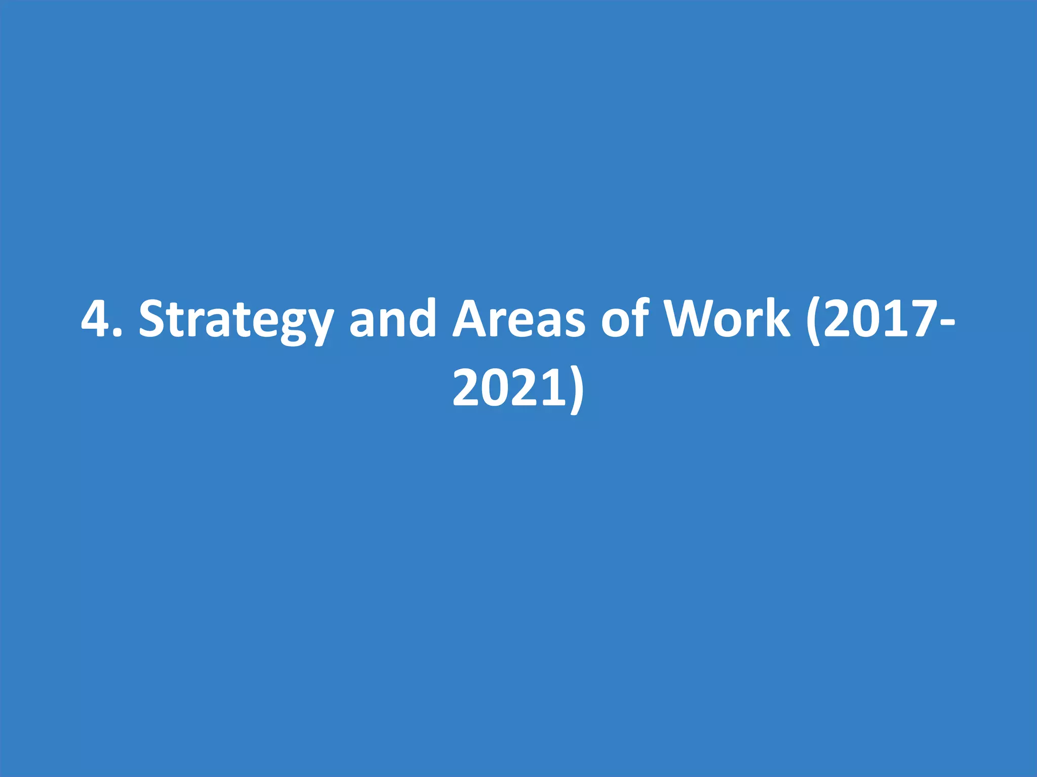 4. Strategy and Areas of Work (2017-
2021)
 