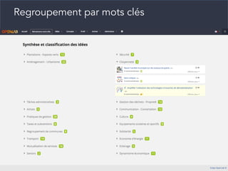 Regroupement par mots clés
 