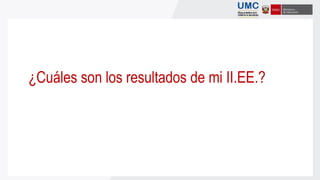 ¿Cuáles son los resultados de mi II.EE.?
 