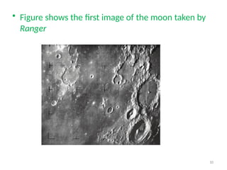 • Figure shows the first image of the moon taken by
Ranger
10
 