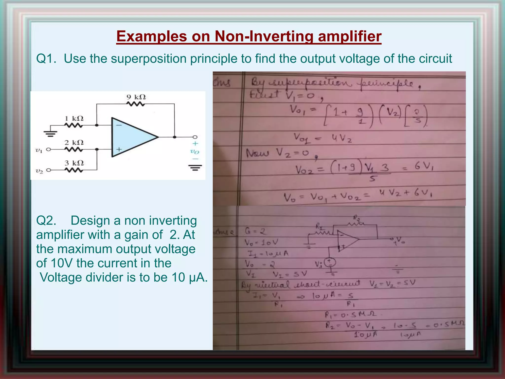 OPERATIONAL AMPLIFIERS, DIFFERENTIAL, NON-INVERTING AND ...