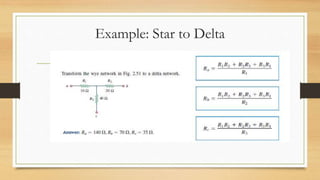 Example: Star to Delta
 