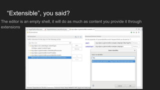 The editor is an empty shell, it will do as much as content you provide it through
extensions
“Extensible”, you said?
 
