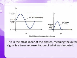 This is the most linear of the classes, meaning the outpu
signal is a truer representation of what was imputed.
 