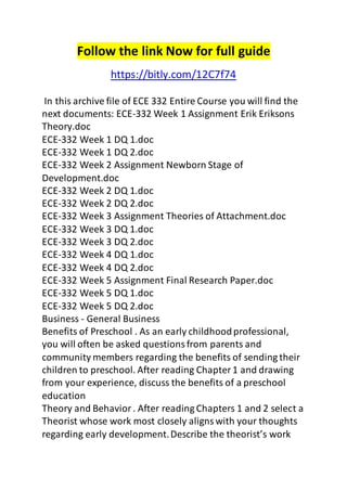 Ece 332 entire course | DOCX
