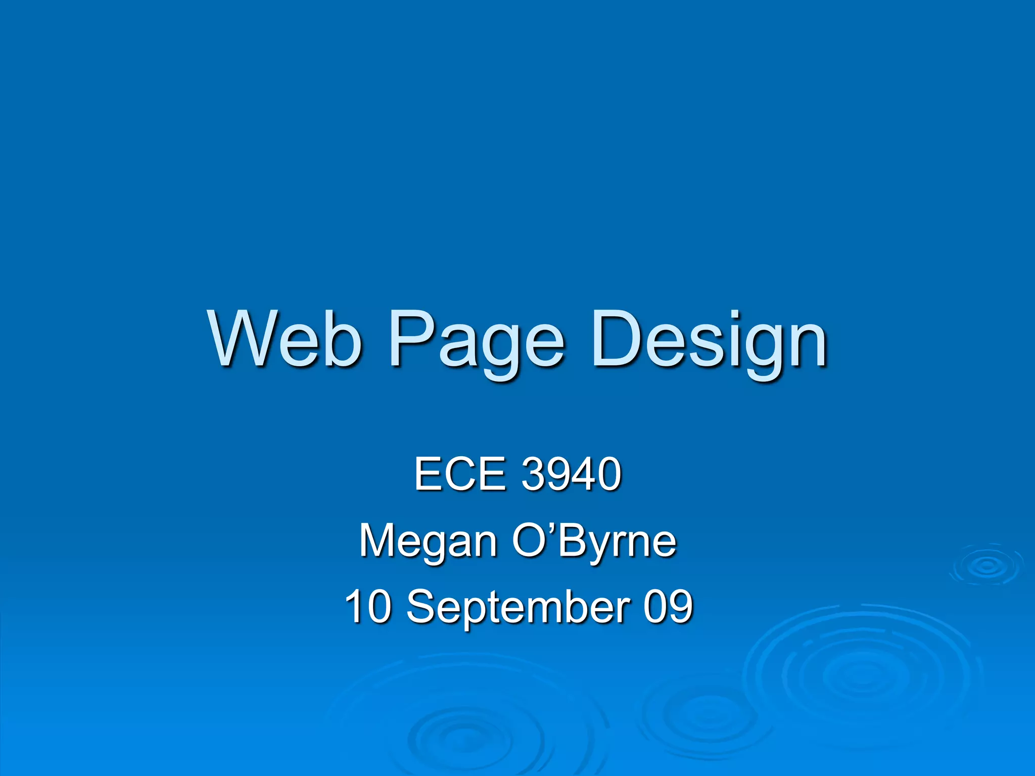 Ece3940 lect webdesign ppt