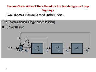 Advanced Design of Second-Order Active Filters Using Two-Integrator ...
