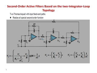 Advanced Design of Second-Order Active Filters Using Two-Integrator ...
