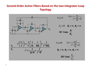 Advanced Design of Second-Order Active Filters Using Two-Integrator ...