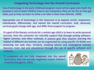 The Role of Technology in Early Childhood Program | PPTX