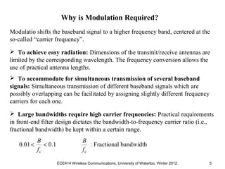 Why Modulation Is Required Ece414 chapter3 w12 | PPT