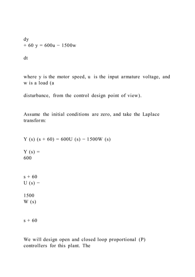 Ece 415 Control Systems Fall 2021 Computer Project 1 Docx Radio