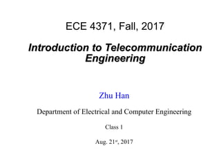 Introduction to Telecommunication Engineering | PPT