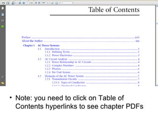 Note: you need to click on Table of Contents hyperlinks to see chapter PDFs 