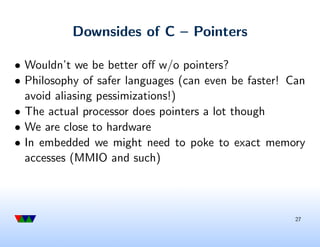 Introduction to embedded systems: C programming review for embedded ...