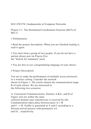 ECE 478578 Fundamentals of Computer NetworksProject # 1..docx ...