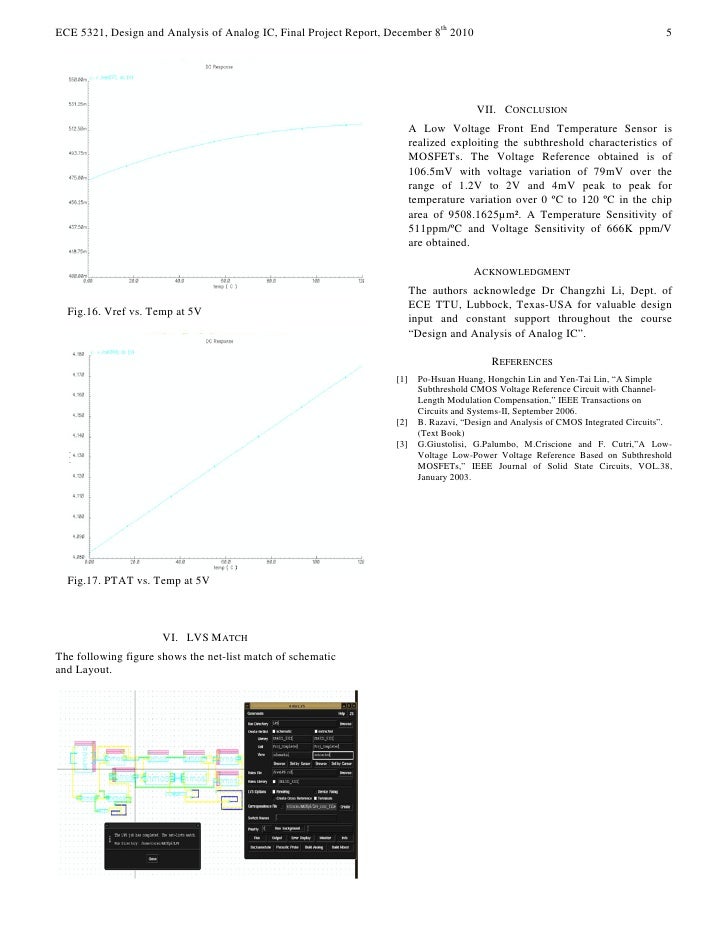 Low Voltage Temperature Sensor Front End Project Report