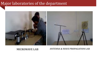 Major laboratories of the department
MICROWAVE LAB ANTENNA & WAVE PROPAGATION LAB
 