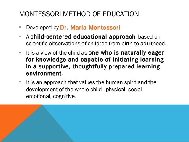Montessori in SPED