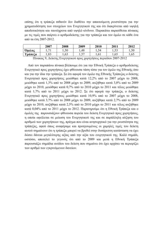 επίσης ότι η τράπεζα πιθανόν δεν διαθέτει την απαιτούμενη ρευστότητα για την
χρηματοδότηση των στοιχείων του Ενεργητικού της και ότι διακρίνεται από υψηλή
αποδοτικότητα και ταυτόχρονα από υψηλό κίνδυνο. Παρακάτω παρατίθεται πίνακας
με τις τιμές που παίρνει ο αριθμοδείκτης για την τράπεζα και τον όμιλο σε κάθε ένα
από τα έτη 2007-2012.
2007 2008 2009 2010 2011 2012
Όμιλος 1,71 1,50 1,48 1,54 1,53 1,50
Τράπεζα 1,83 1,63 1,57 1,61 1,65 1,65
Πίνακας 9, Δείκτης Ενεργητικού προς χορηγήσεις περιόδου 2007-2012
Από τον παραπάνω πίνακα βλέπουμε ότι για την Εθνική Τράπεζα ο αριθμοδείκτης
Ενεργητικό προς χορηγήσεις έχει φθίνουσα τάση τόσο για τον όμιλο της Εθνικής όσο
και για την ίδια την τράπεζα. Σε ότι αφορά τον όμιλο της Εθνικής Τράπεζας ο δείκτης
Ενεργητικό προς χορηγήσεις μειώθηκε κατά 12,2% από το 2007 μέχρι το 2008,
μειώθηκε κατά 1,3% από το 2008 μέχρι το 2009, αυξήθηκε κατά 3,8% από το 2009
μέχρι το 2010, μειώθηκε κατά 0,7% από το 2010 μέχρι το 2011 και τέλος μειώθηκε
κατά 1,7% από το 2011 μέχρι το 2012. Σε ότι αφορά την τράπεζα, ο δείκτης
Ενεργητικό προς χορηγήσεις μειώθηκε κατά 10,9% από το 2007 μέχρι το 2008,
μειώθηκε κατά 3,7% από το 2008 μέχρι το 2009, αυξήθηκε κατά 2,7% από το 2009
μέχρι το 2010, αυξήθηκε κατά 2,5% από το 2010 μέχρι το 2011 και τέλος αυξήθηκε
κατά 0,04% από το 2011 μέχρι το 2012. Παρατηρούμε ότι η Εθνική Τράπεζα και ο
όμιλός της παρουσιάζουν φθίνουσα πορεία του δείκτη Ενεργητικό προς χορηγήσεις,
η οποία οφείλεται σε μείωση του Ενεργητικού της και σε παράλληλη αύξηση του
αριθμού των χορηγήσεων της, πράγμα που είναι ανησυχητικό για την ρευστότητα της
τράπεζας, αφού όπως αναφέραμε και προηγουμένως οι χαμηλές τιμές του δείκτη
αυτού σημαίνουν ότι η τράπεζα μπορεί να βρεθεί στην δυσάρεστη κατάσταση να έχει
δώσει δάνεια μεγαλύτερης αξίας από την αξία του ενεργητικού της. Καλό σημάδι,
ωστόσο, αποτελεί το γεγονός ότι από το 2009 και μετά η Εθνική Τράπεζα
παρουσιάζει σημάδια ανόδου του δείκτη που σημαίνει ότι έχει αρχίσει να περιορίζει
των αριθμό των εγκρινόμενων δανείων.
 