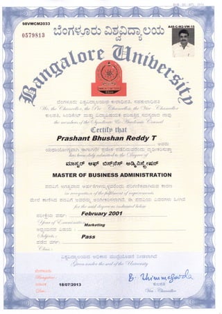 MBA Certificate