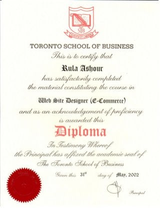 Web Site Desinger @ Toronto School Of Business