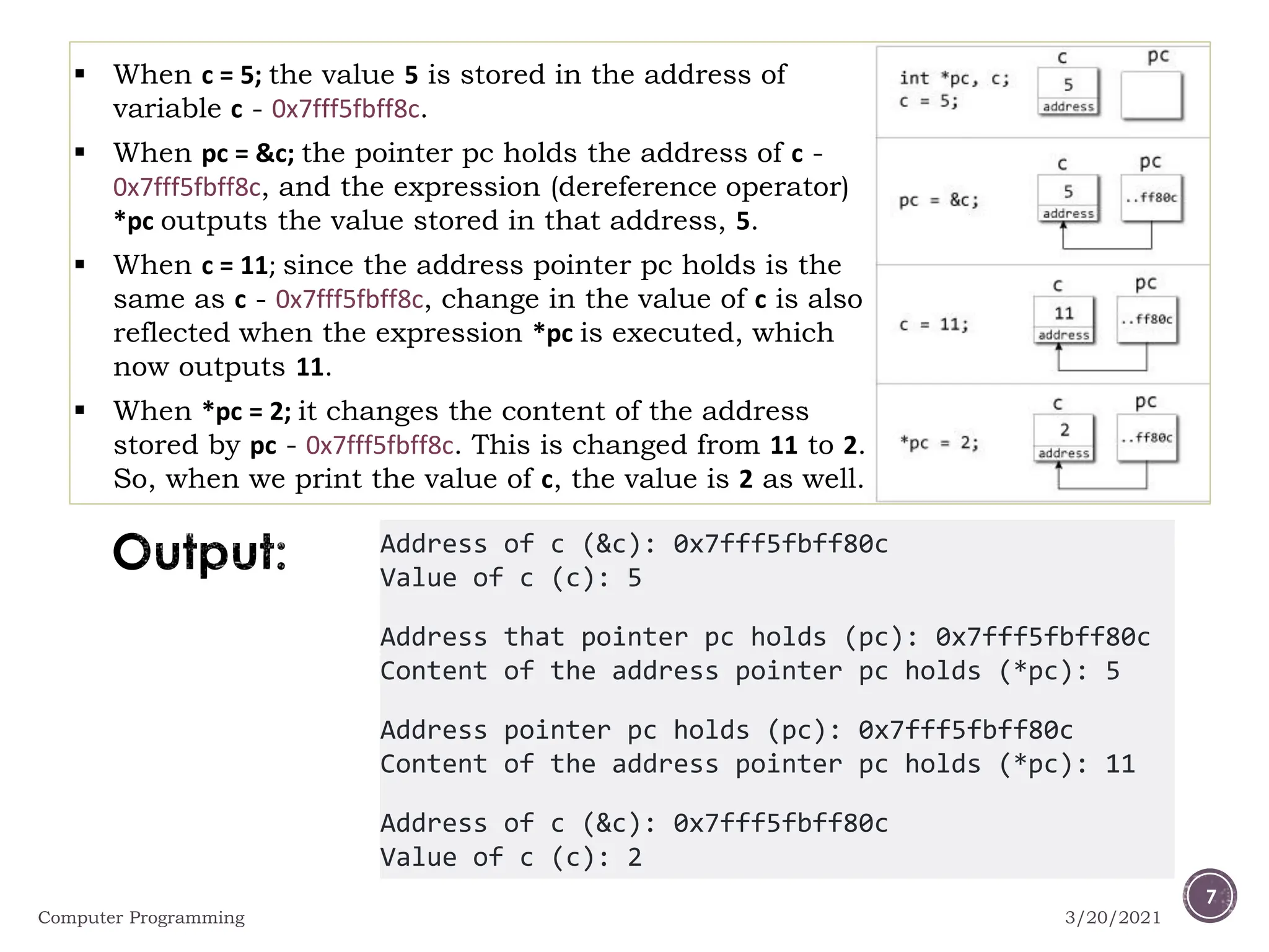 Computer programming course(c++ pointer)) | PPT