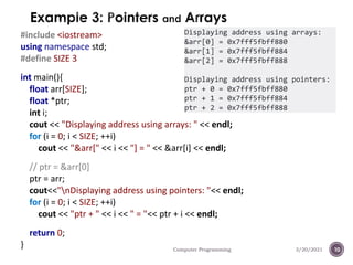 Computer programming course(c++ pointer)) | PPT