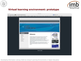 Virtual learning environment: prototype 