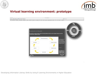 Virtual learning environment: prototype 