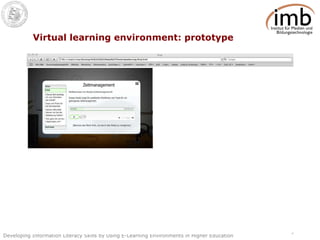 Virtual learning environment: prototype 
