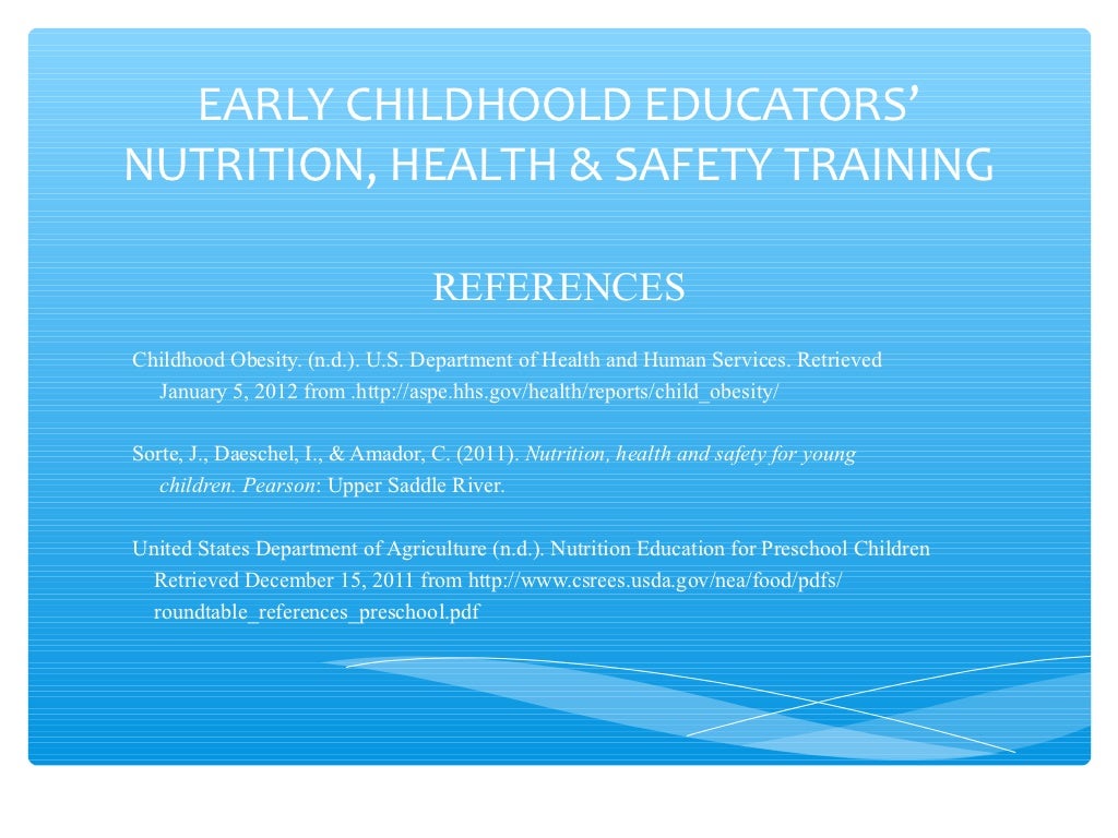 Ece nutrition, health & safety