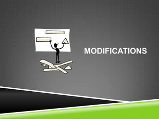 MODIFICATIONS
 