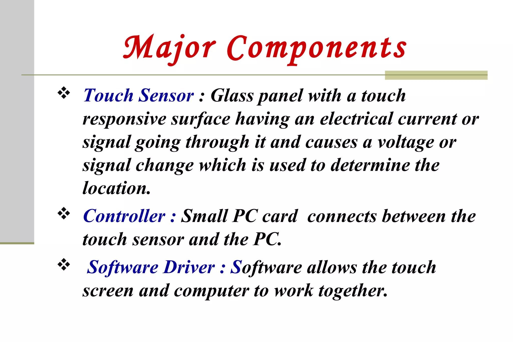 Touch Screen Technology | PPT