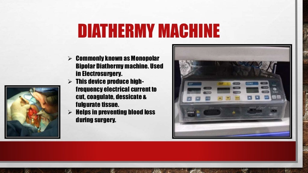 Electrical equipments used in hospitals