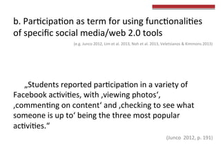 Conceptions of Participation in the Digital Age. A literature review