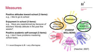 Well-Being of Primary and Secondary School Students: A Longitudinal ...