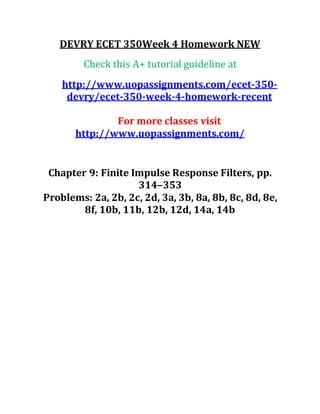 ECET 350 Entire Course NEW | PDF