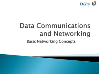Basic Networking Concepts
1
 