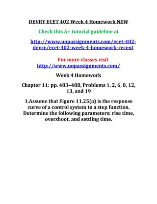 ECET 402 Entire Course NEW | PDF